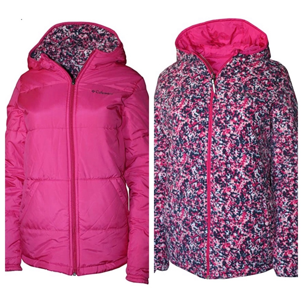 NWT Columbia Youth Ice Chips Reversible Hooded Jacket, XL
